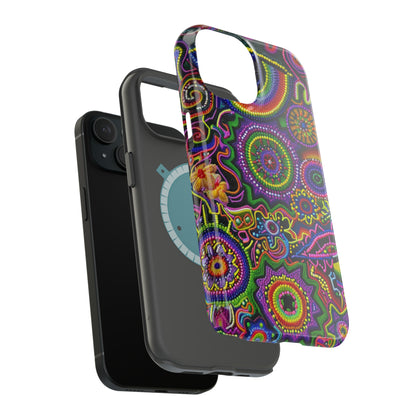 Psychedelic Peyote Button Beaded Style MagSafe Phone Cover