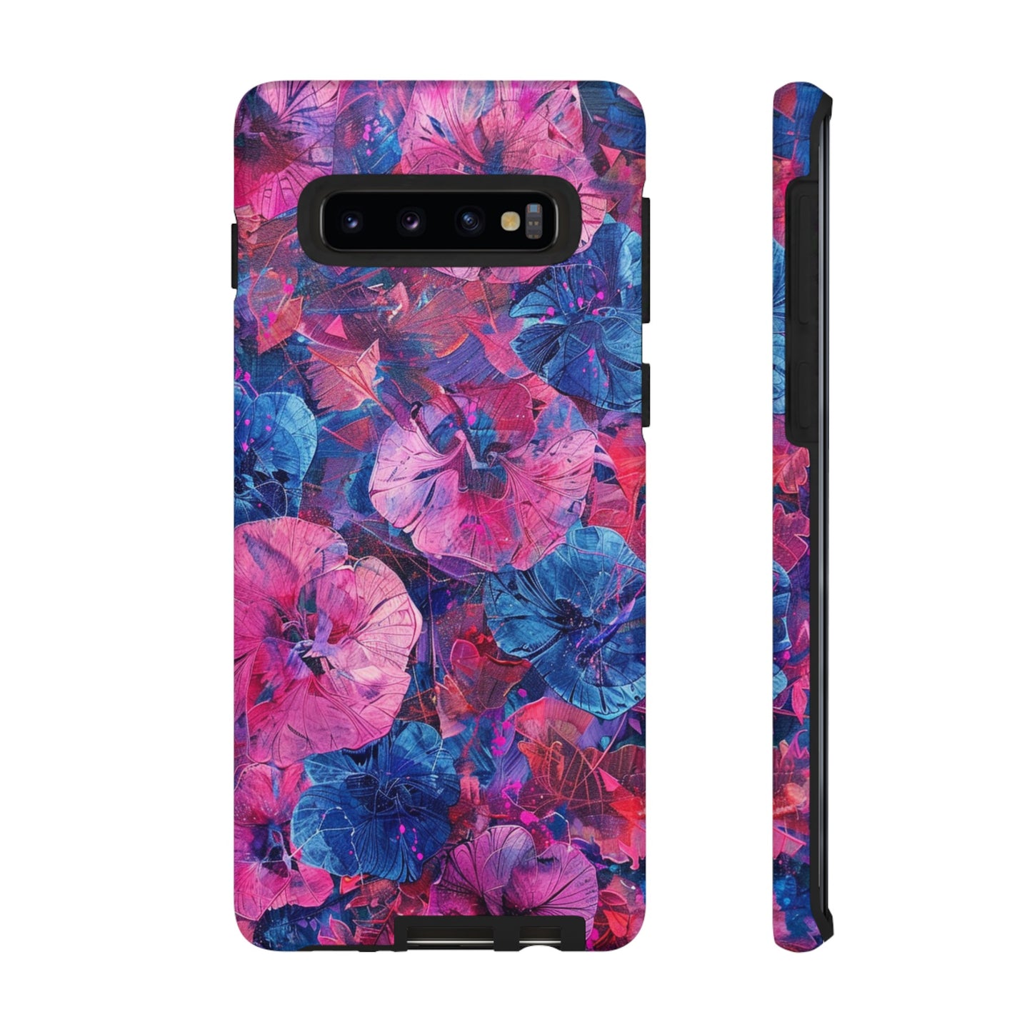 Magenta and Blue Color Floral Explosion Phone Case