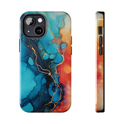 Marbled Watercolor iPhone Case | Embrace the Mesmerizing Multicolor Art