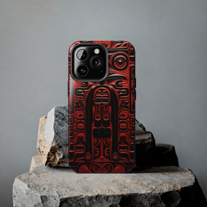 Raven Totems: Northwest Native American Carving | Heritage iPhone Case