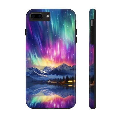 Celestial Dance: Aurora Borealis Sky Rainbow | Magical iPhone Case for Astral Admirers