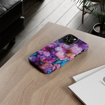 Purple Flower Stained Glass Phone Case