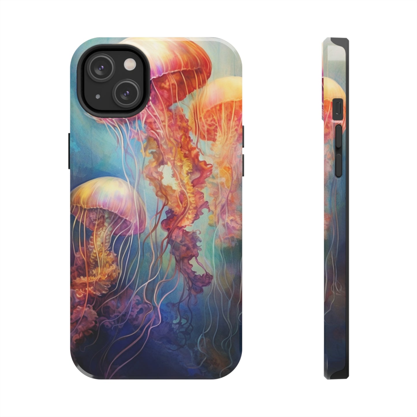 Psychedelic Colors of Jellyfish iPhone Tough Case | Dive into a Vibrant and Mesmerizing Underwater World