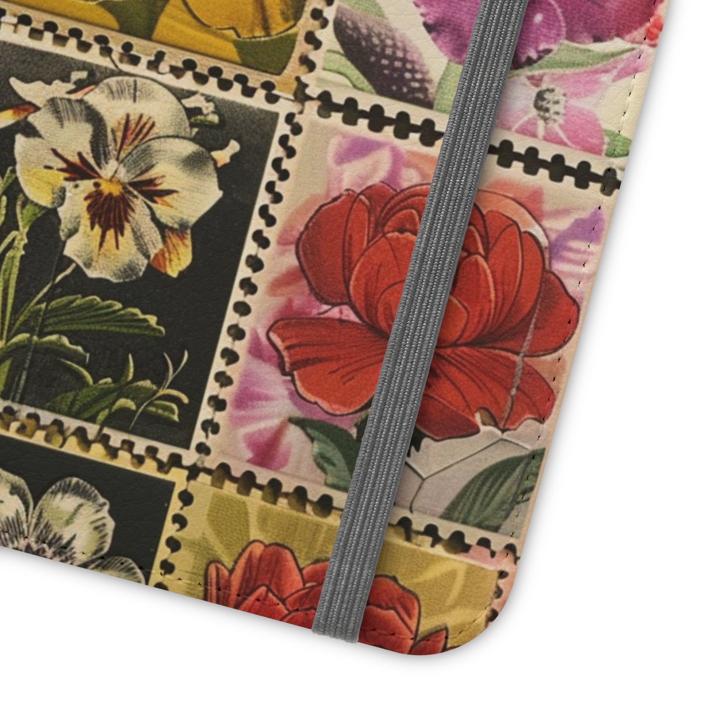 Vintage Floral Stamp Collection Flip Case