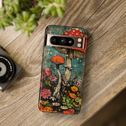 Trippy Magic Mushroom Retro Art Phone Case