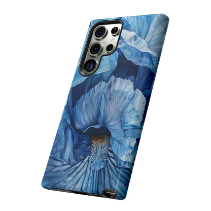 Floral Blue Iris Oil Painting Flower Phone Case