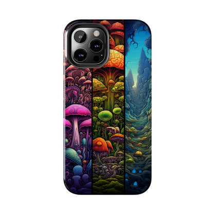 Life is just a fantasy, Mushroom, Flower Stained Glass iPhone Case | Psychedelic Natural Beauty