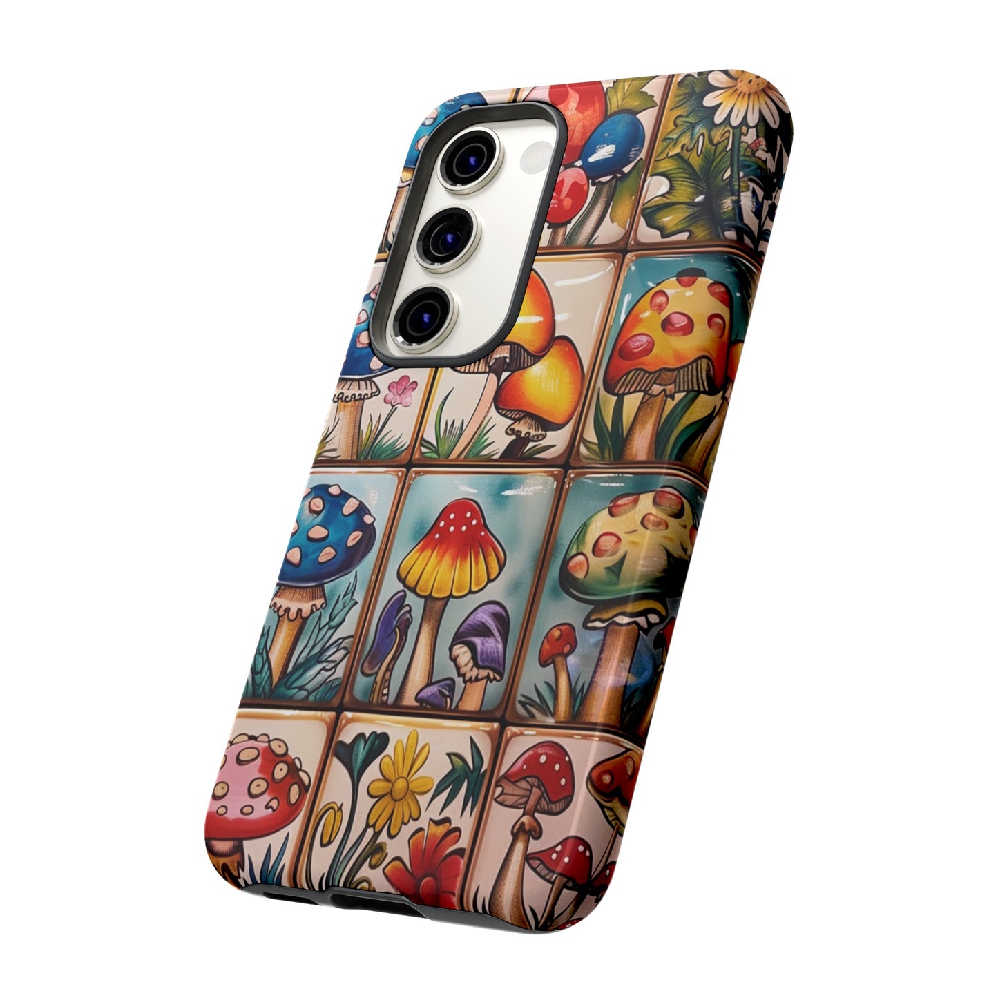 Trippy Magic Mushroom Tile  Abstract Art Phone Case