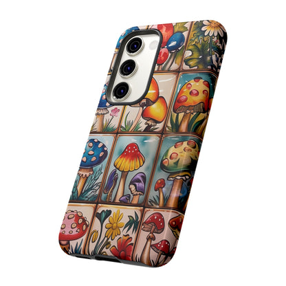 Trippy Magic Mushroom Tile  Abstract Art Phone Case