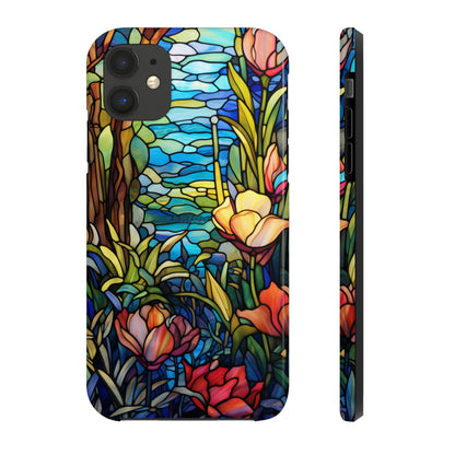 Stained Glass Floral Aesthetic iPhone Tough Case | Embrace Elegance and Durability