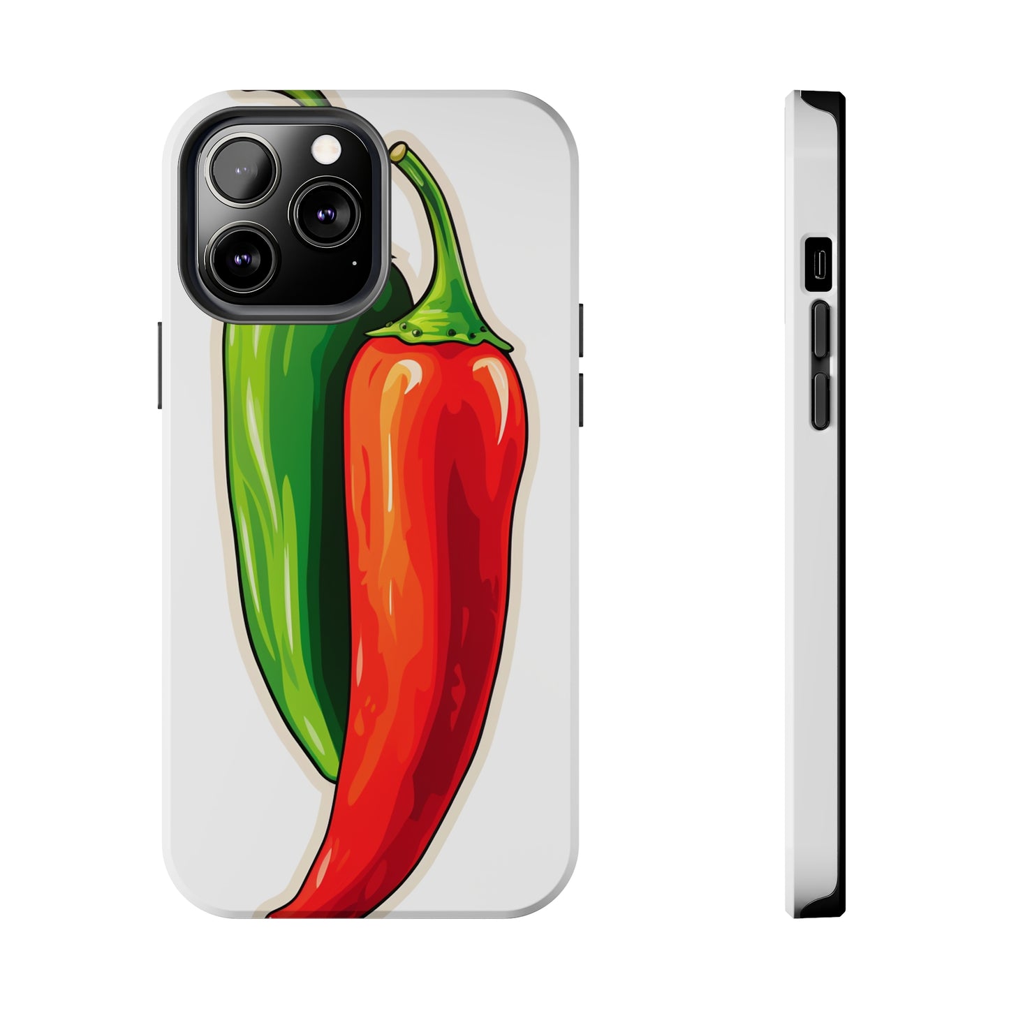 Green or Red Hot Chiles iPhone Case | New Mexico Fiery Flavors for Spice Lovers