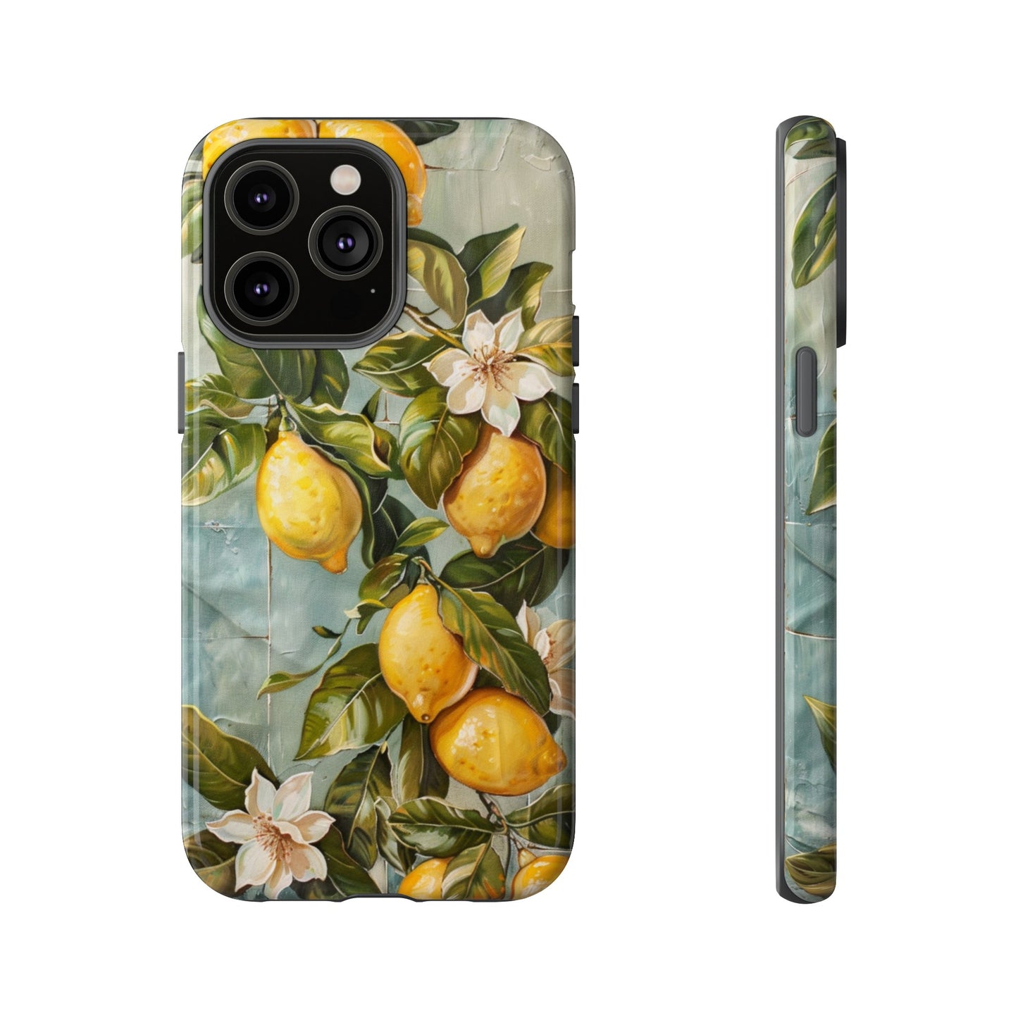 Mediterranean Lemon Tile Oil Painting iPhone 13 Case