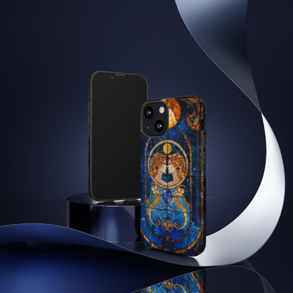 Gemini Astrology Stained Glass Phone Case