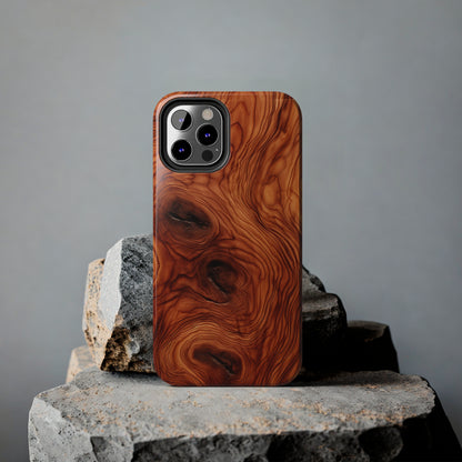 Elegant Timber: Faux Oak Wood Pattern | Dazzling Nature-Inspired iPhone Case