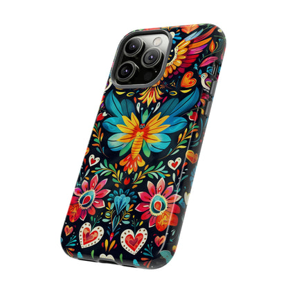 Floral Explosion Magic Hearts Phone Case