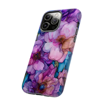 Purple Flower Stained Glass Phone Case