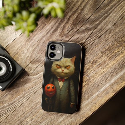 Creepy Spooky Halloween Cat iPhone Case | Dark Academia, Goth