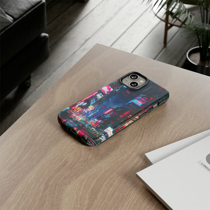 Cyberpunk Tokyo Cityscape Phone Case