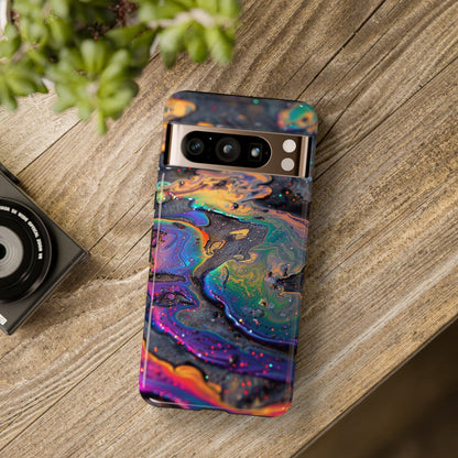 Opalescent Marbled Holographic Print Phone Case