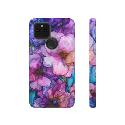 Purple Flower Stained Glass Phone Case