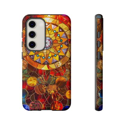 Cosmic Stained Glass Mandala Phone Case