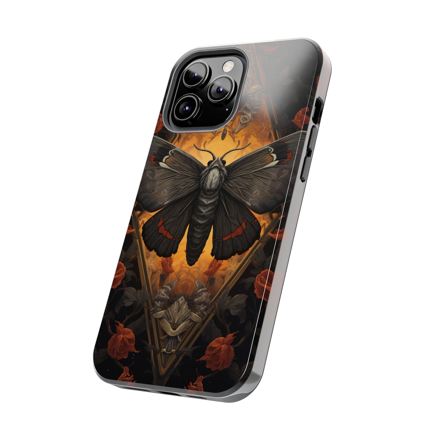 iPhone Case | Lost in Thought: Dark Academia Moth iPhone Tough Case