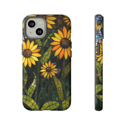 Yellow and Gold Daisy Mosaic Stained Glass Phone Case