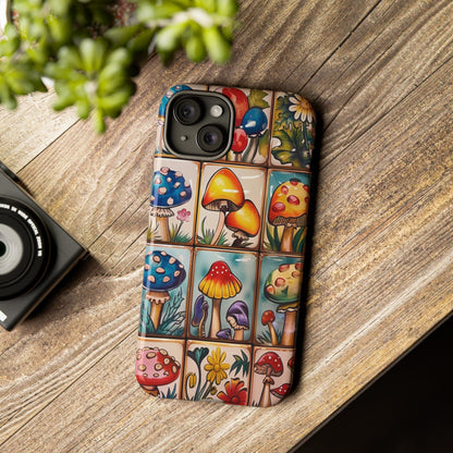 Trippy Magic Mushroom Tile  Abstract Art Phone Case