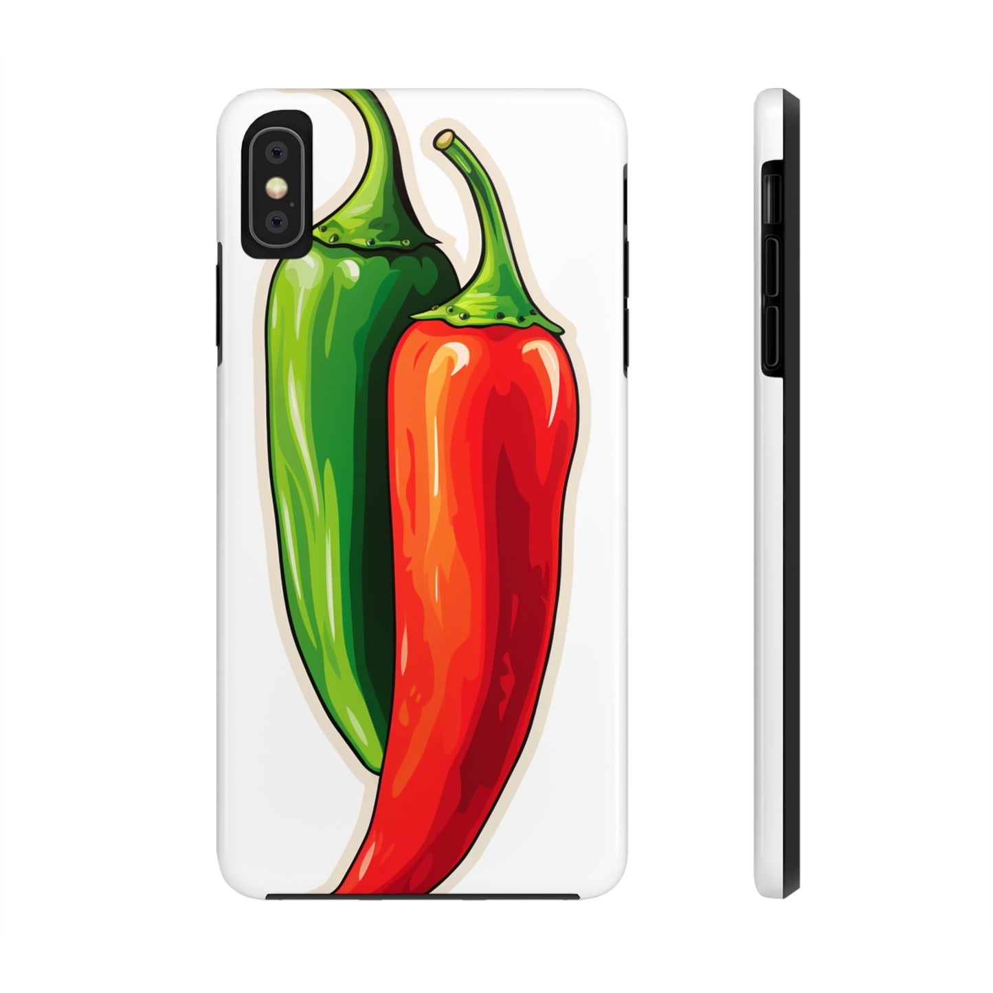 Green or Red Hot Chiles iPhone Case | New Mexico Fiery Flavors for Spice Lovers