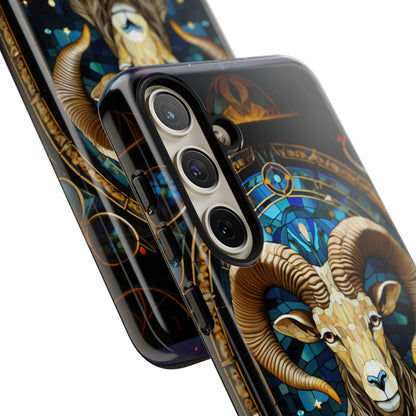 Aries Astrology Stained Glass Design Phone Case