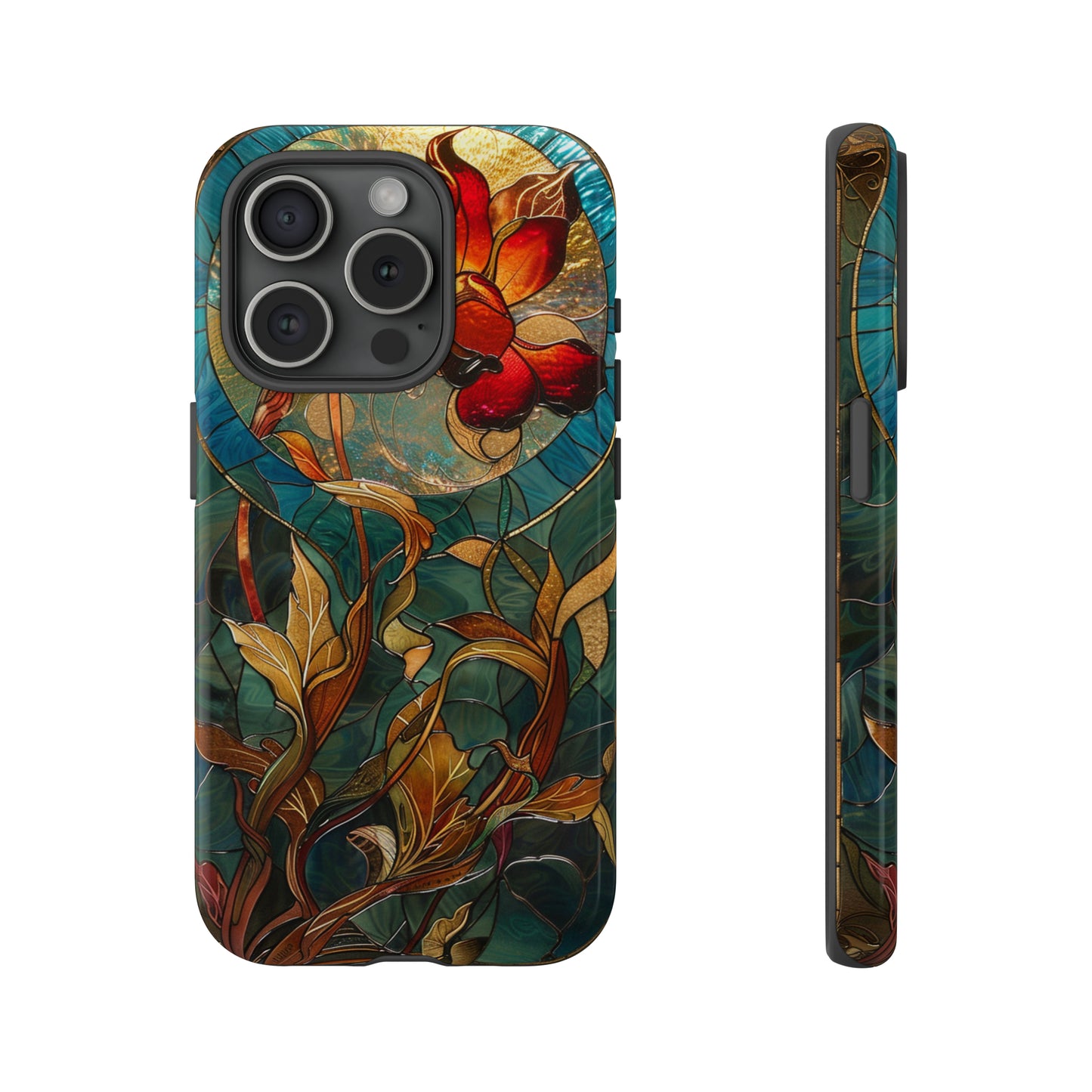 Art Nouveau Floral Full Moon Phone Case