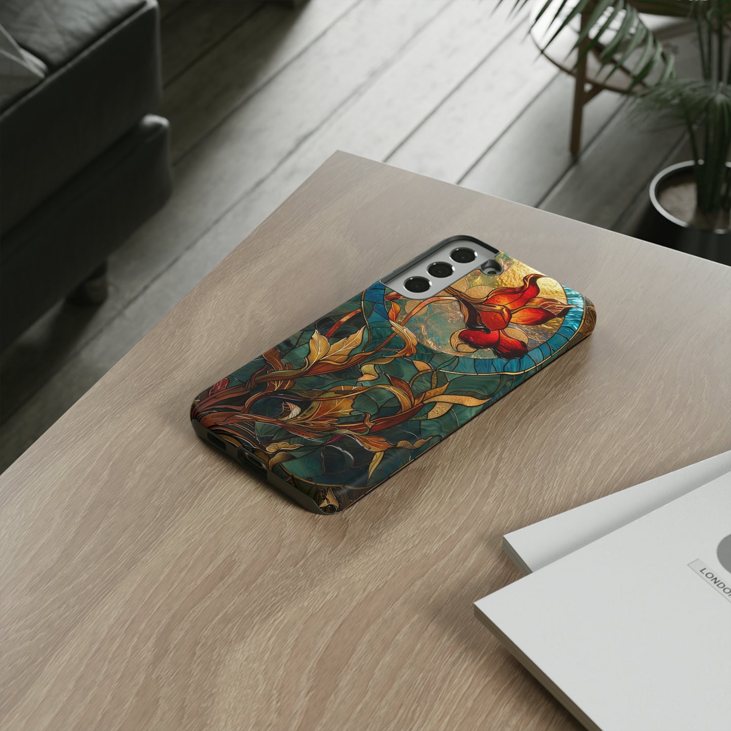 Art Nouveau Floral Full Moon Phone Case