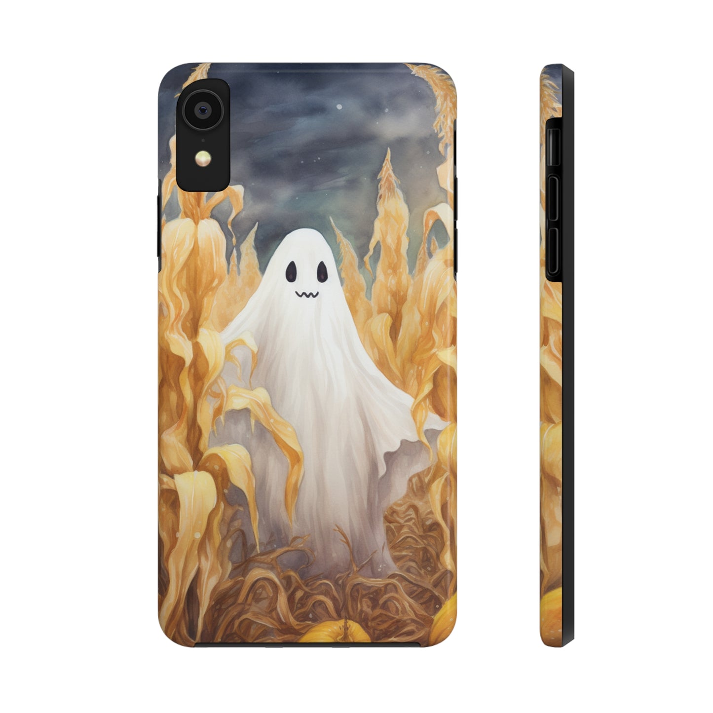 Ghost of Halloween Fall Pumpkins iPhone Case | Embrace the Spooky Autumn Vibes