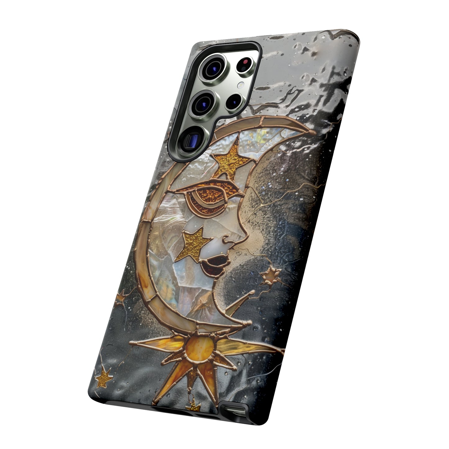 Moon Stars Liquid Glass Starry Night Phone Case