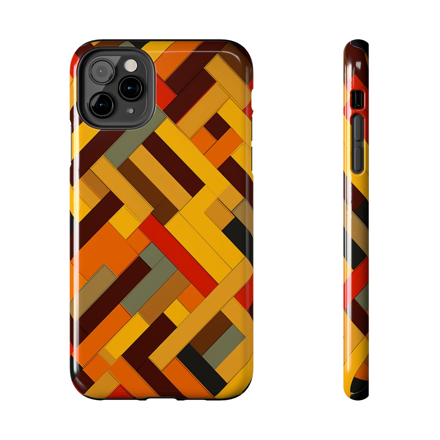 iPhone Tough Case: Intricate & Durable - The Weave Geometric Art Pattern