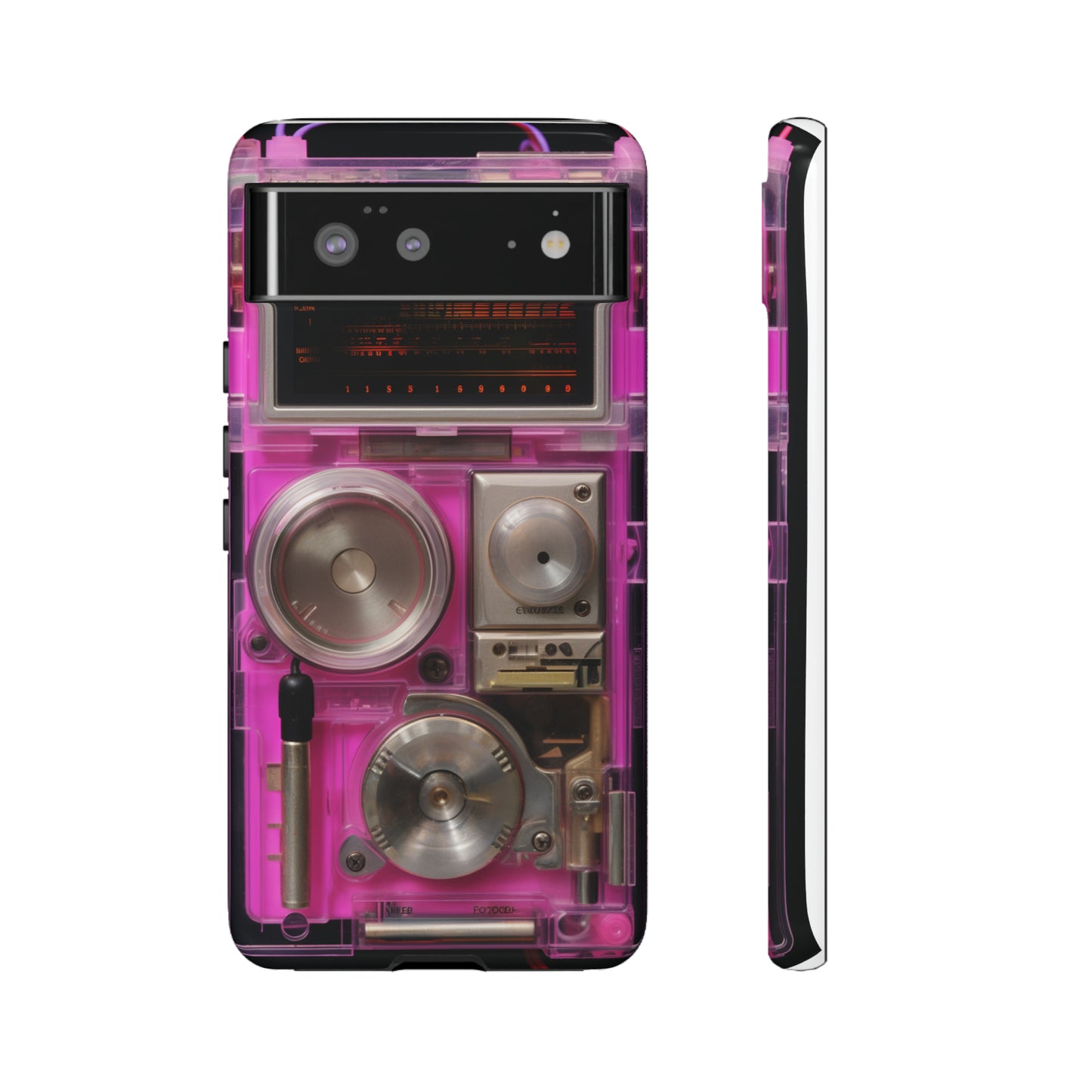 Cyberpunk Techno Gadget Walkman: Retro-Futuristic Premium Tough Phone Case | Iconic Style for iPhone, Samsung Galaxy, and Google Pixel