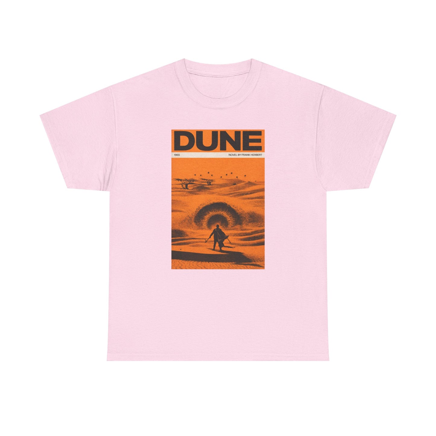 Retro Dune Sandworm Desert Sci Fi Book Cover Style T Shirt Epic Space Tee