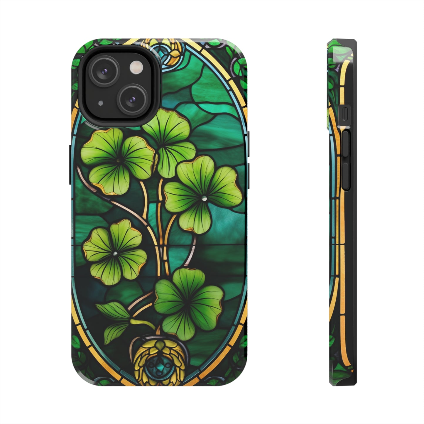 Lucky Charm: Four-Leaf Clover Phone Case | Symbol of Fortune for iPhone Models 11 through 14 Pro Max