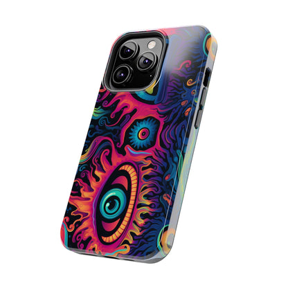 Psychedelic Art: The Eyes Upon Us iPhone Case | Embrace the Mystique of Trippy Visuals