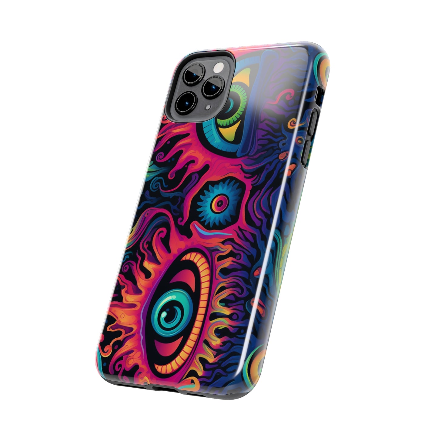 Psychedelic Art: The Eyes Upon Us iPhone Case | Embrace the Mystique of Trippy Visuals