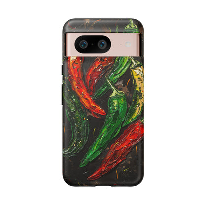 Green and Red Chili Peppers Phone Case