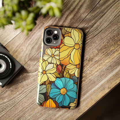 Kaleidoscopic Elegance: Stained Glass Vintage Floral iPhone Case – Timeless Beauty Illuminated