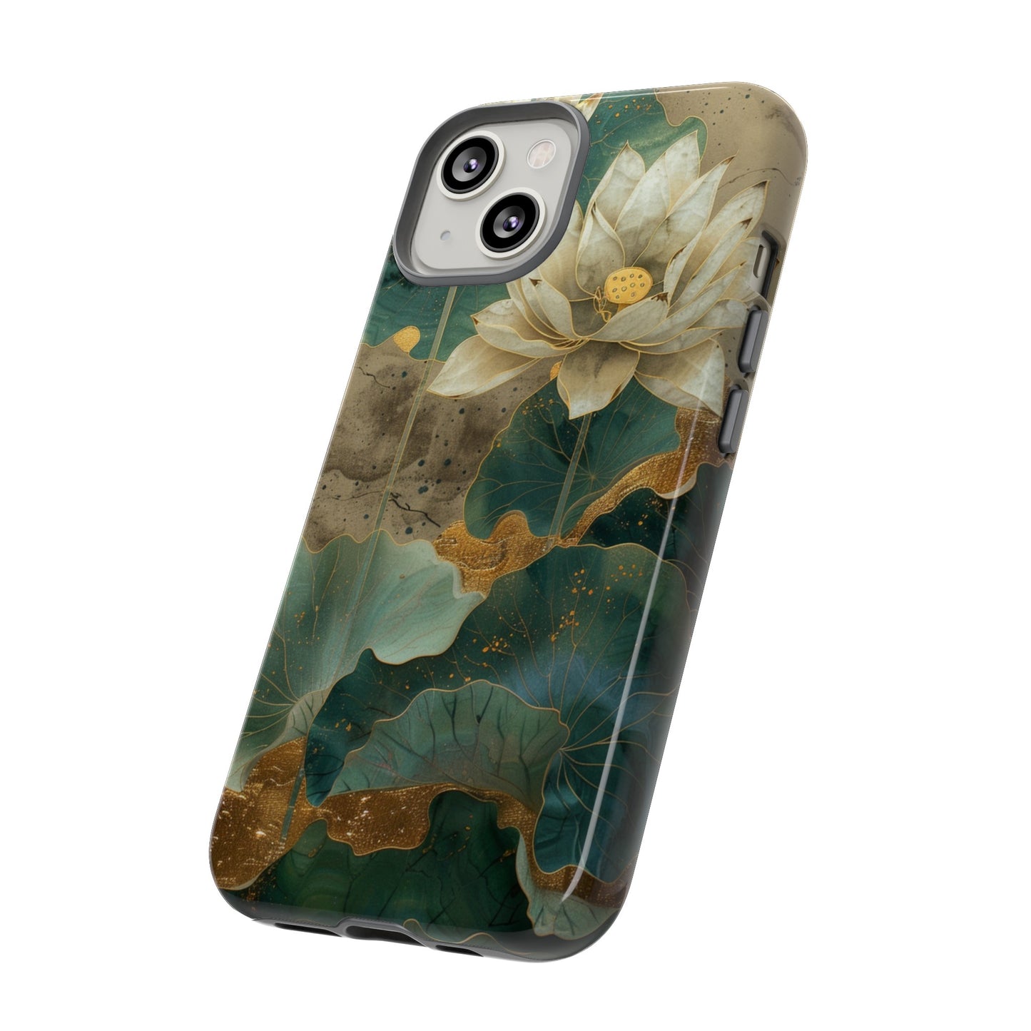 Zen Stained Glass Lotus Floral Design Phone Case