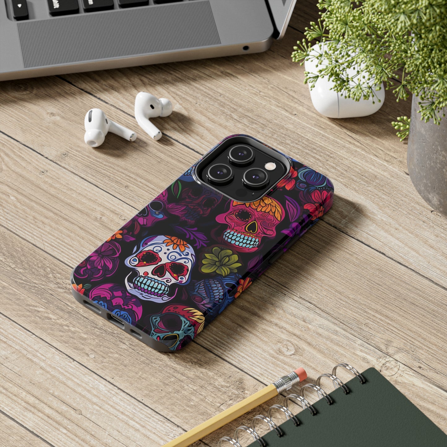 Sugar Skull iPhone Case | Day of the Dead Inspired Design for Halloween