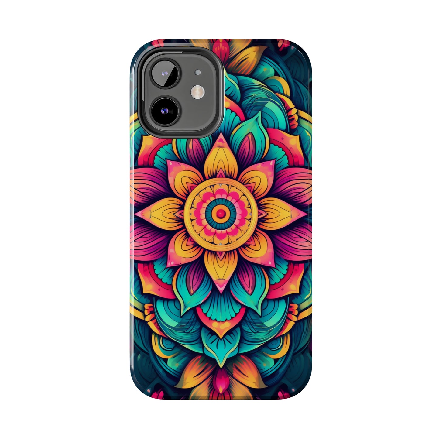 Cosmic Harmony: Rainbow Mandala | Spiritual Symmetry iPhone Case