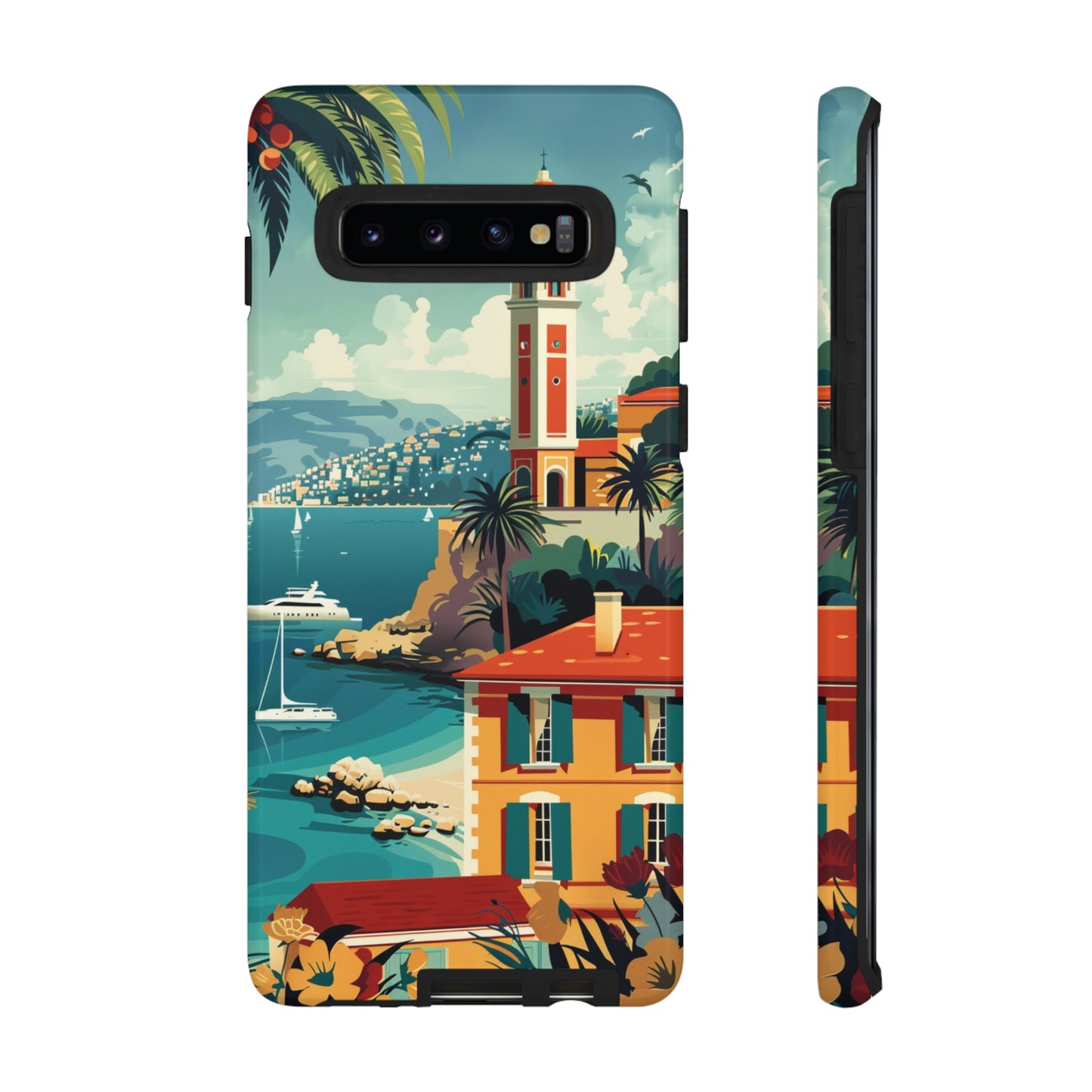 Midcentury French Riviera Landscape Painting Phone Case