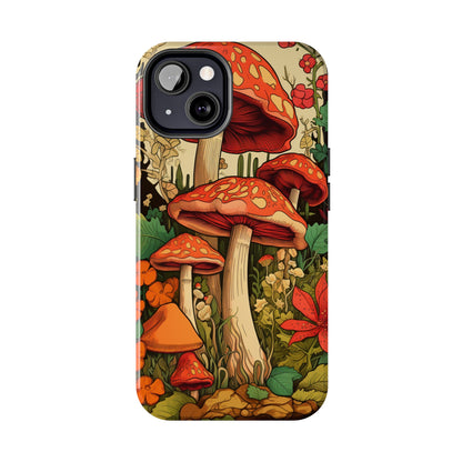 Psychedelic Retro Mushrooms: Dive Deep into Nostalgic Vibes | iPhone Case