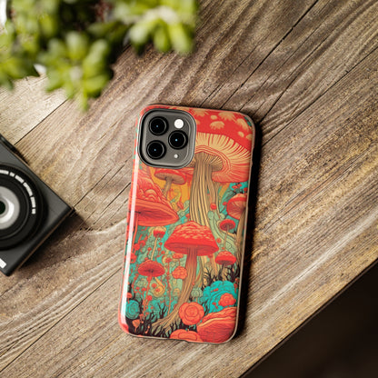 Trippy Magic Mushroom Tough iPhone Case | Embrace the Psychedelic Art