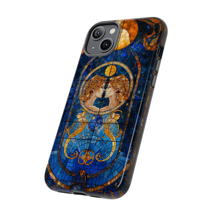 Gemini Astrology Stained Glass Phone Case