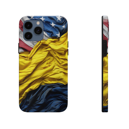 Support Ukraine Flag Phone Case | Show Your Ukrainian USA Patriotic Spirit with a Tough iPhone Case